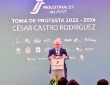 En la imagen César Castro Rodríguez durante su toma de protesta como coordinador del CCIJ para el periodo 2022-2024. ESPECIAL /