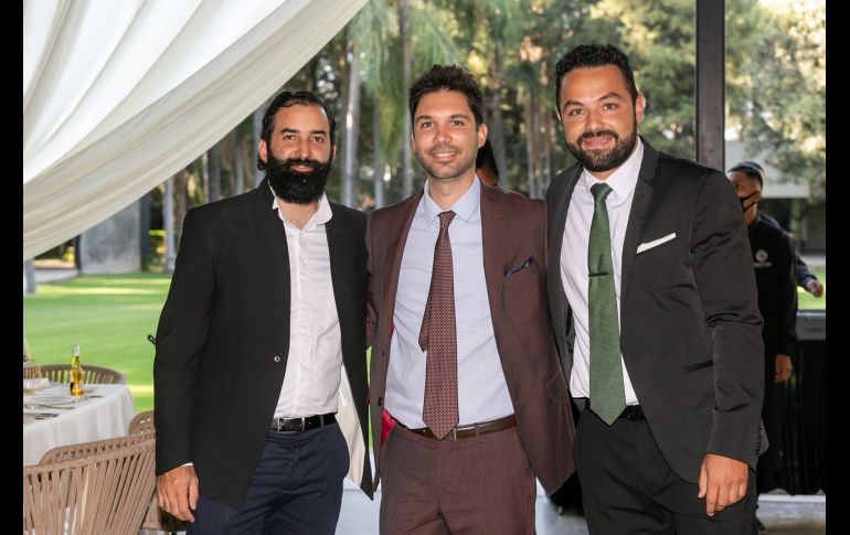 Iván Torres, Toño Piñeiro y Nacho Ríos. GENTE BIEN JALISCO/Jorge Soltero