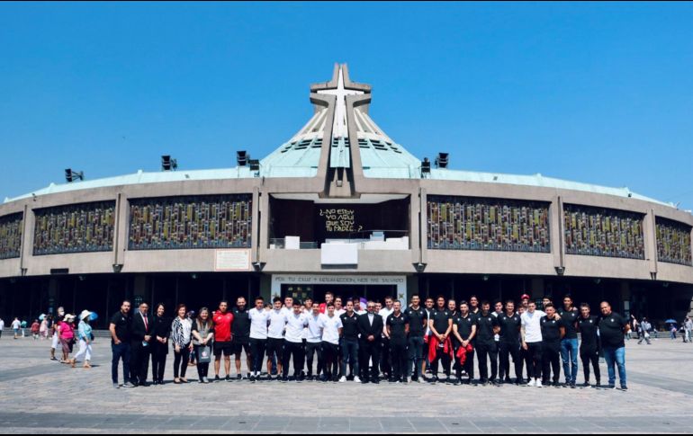 Como parada técnica en la CDMX, Atlas no podía desaprovechar la oportunidad de agradecer y pedir por los proyectos futuros. TWITTER / @AtlasFC
