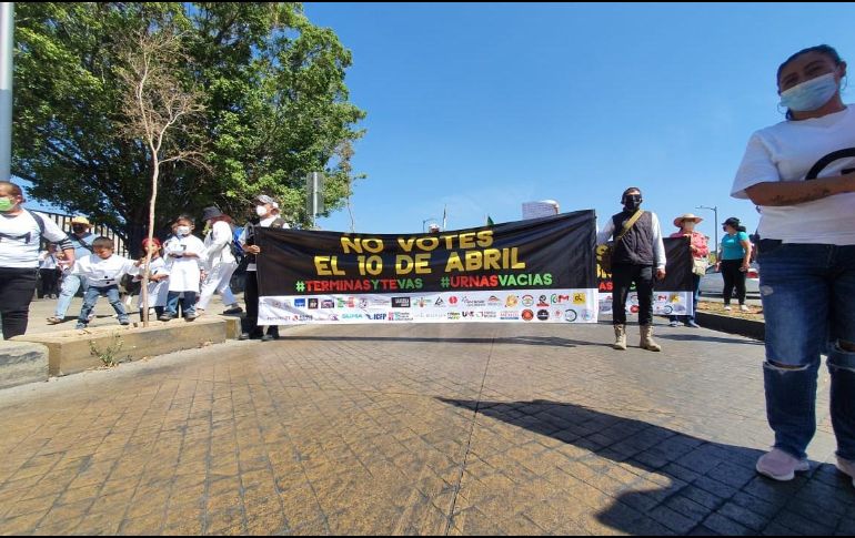 La manifestación comenzó en la Glorieta de la Normal y finalizó en la plaza de Las Sombrillas en el Centro de Guadalajara. EL INFORMADOR / E. Gómez