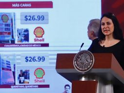 Surit Berenice Romero, subprocuradora de Servicios de Profeco, durante la conferencia 