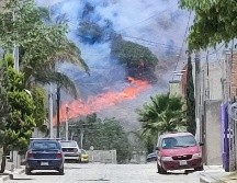 Detallan que el incendio forestal no representa riesgo para las zonas habitacionales. ESPECIAL