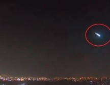 El asteroide fue captado por Webcams de México, que están instaladas en diferentes estados del país. ESPECIAL