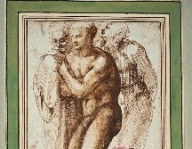 Dibujo de Miguel Ángel valorado en millones de dólares sale a exhibición para su próxima subasta en mayo del 2022. AFP / E. DUNAND