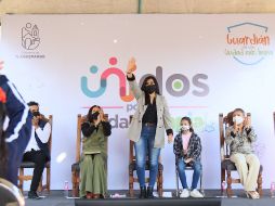 Citlalli Amaya presentó su programa durante una visita a la delegación de Santa Anita. ESPECIAL/Gobierno de Tlaquepaque