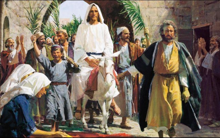 Jesús entrando a Jerusalén, es recibido como un rey. ESPECIAL