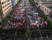Sindicatos marcharon ayer en Lima para pedir el cierre del Congreso. AP/G. Pardo