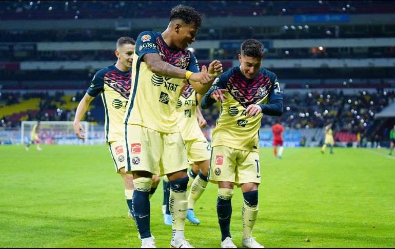 Los azulcremas se mostraron de buen humor en sus celebraciones. IMAGO7/R. Vadillo