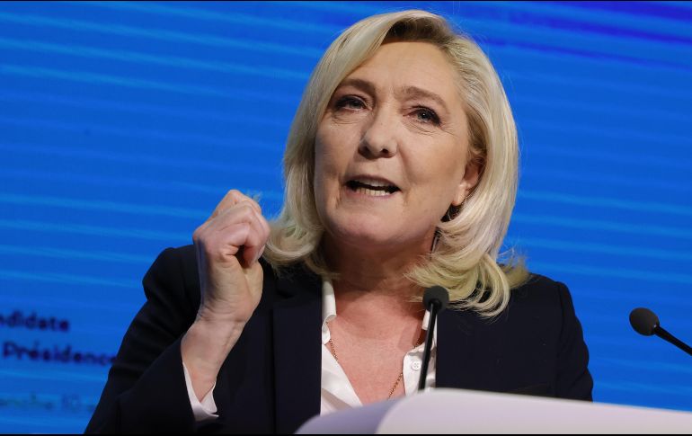 Marine Le Pen. La política y abogada recibió el 23.4 % de los votos en la primera vuelta. Xinhua