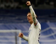 Luka Modric pintó una obra de arte sobre el césped del Santiago Bernabéu. EFE/S. Pérez