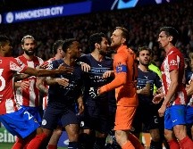 MUY CALIENTE. Al final del encuentro, se armó una bronca por una falta sobre Phil Foden. AFP/O. DEL POZO