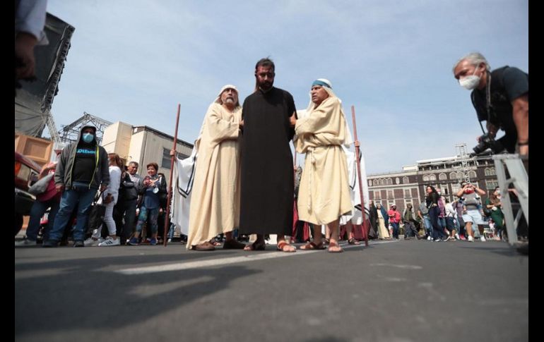 Luego de casi dos horas de representación, Jesús fue crucificado a los pies de la Catedral Metropolitana. SUN/E. Álvarez