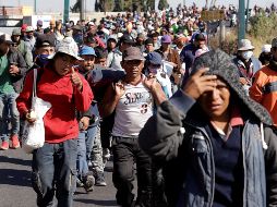 En este contingente de la caravana viajan familias que no pudieron pagarle al INM los documentos migratorios. EFE/ ARCHIVO
