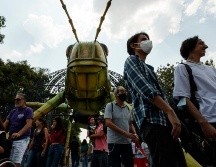 Los visitantes podrán apreciar 11 monumentales insectos a lo largo del recorrido dentro del Bosque de Chapultepec. EFE/J. Méndez