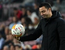 Al final del encuentro, Xavi aseguró que prácticamente se han despedido de LaLiga. AFP/L. GENNE