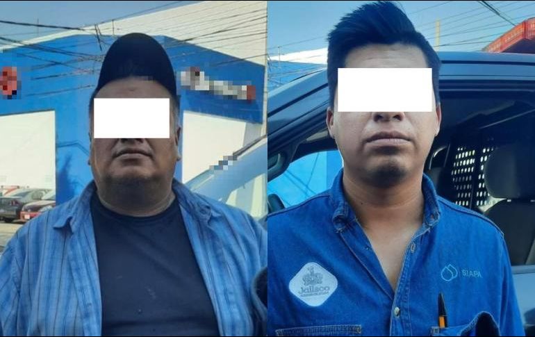 Elementos de la Policía de Guadalajara detuvo a los dos sujetos, identificados como Sergio 