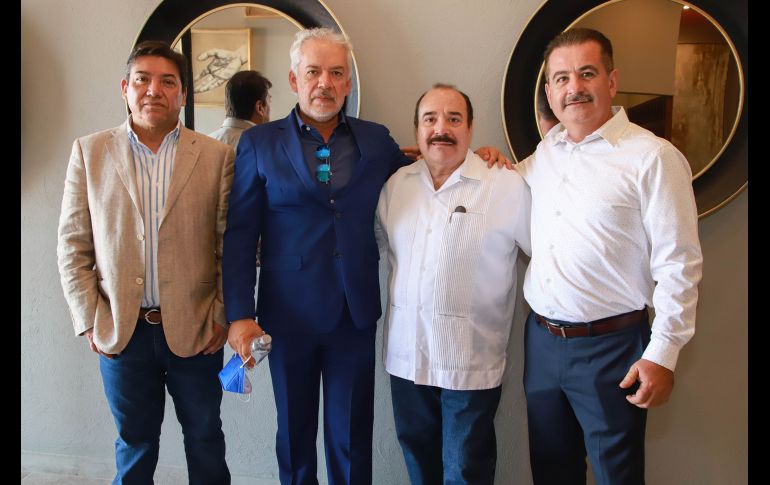 Carlos Barrón, Jesús Cuarenta, Reynaldo Díaz y Salvador Medina. GENTE BIEN JALISCO/ Tony Martínez