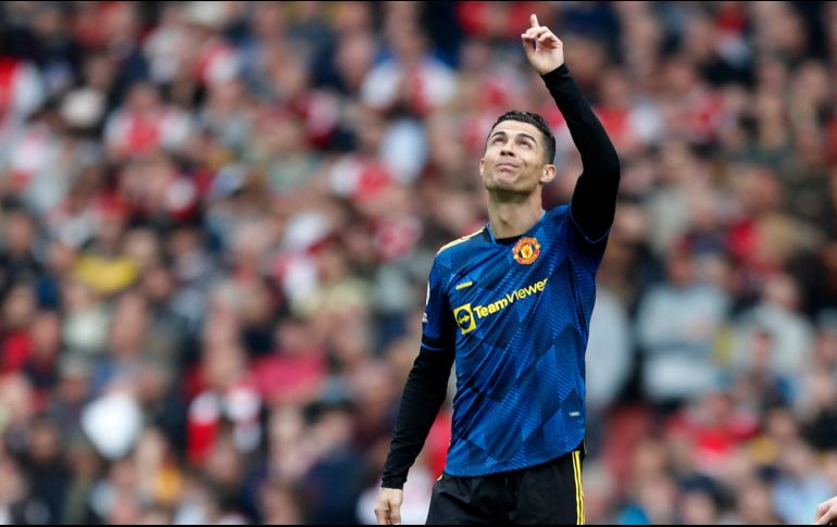 Cristiano Ronaldo marcó el momentáneo 2-1 en la derrota contra el Arsenal en el Emirates Stadium. AFP / I. Kington