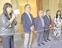 Blanca Martínez Cano, directora del Museo Regional; Alfonso Pompa Padilla, Secretario de Innovación y Educación Superior de Jalisco; el director general del Instituto Nacional de Antropología e Historia (INAH), el antropólogo Diego Prieto; el alcalde de Guadalajara, Pablo Lemus y la titular del INAH Jalisco, Alicia García Vázquez. EL INFORMADOR/R. Solís