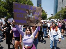 En la Ciudad de México realizaron una manifestación para exigir justicia por el caso de Debanhi. EL UNIVERSAL