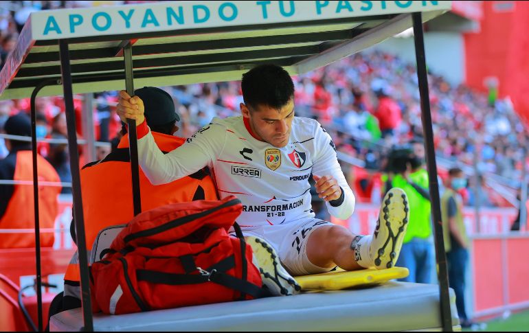 Aldo Rocha se resintió el domingo en el duelo frente a Toluca. IMAGO7