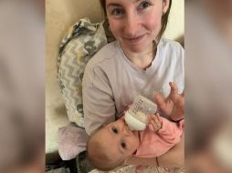 Valeria, con la bebé Kira, dijo que había alcanzado 