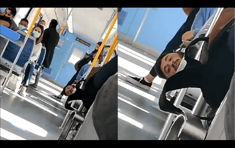 La misteriosa manera en que un pasajero terminó atrapado en su asiento se volvió viral. TWITTER: @juan_andress22