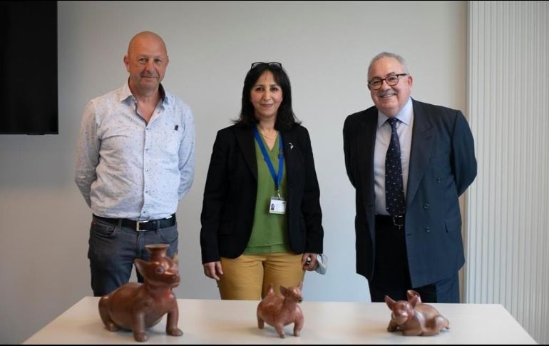 El Gobierno de México agradeció a la señora Defever por colaborar en las piezas invaluables. CORTESÍA / Secretaría de Realciones Exteriores