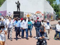 Ayer estudiantes y el rector de la UdeG marcharon para exigir mayor seguridad en torno a los planteles educativos. EL INFORMADOR / ARCHIVO