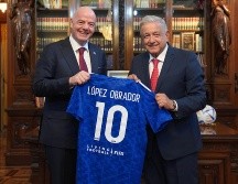 Andrés Manuel López Obrador recibió en Palacio Nacional a Gianni Infantino. TWITTER/@lopezobrador_