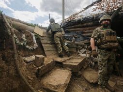 Soldados ucranianos en Donetsk el pasado jueves. EFE / STR