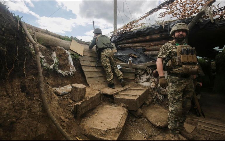 Soldados ucranianos en Donetsk el pasado jueves. EFE / STR