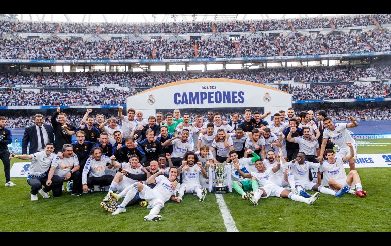 El Real Madrid ganó su título número 35 de LaLiga; es el máximo ganador de España. AP/P. GARCÍA
