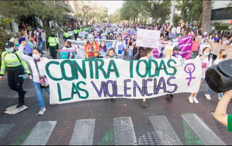 Continúan manifestaciones en contra de la violencia hacia las mujeres. EL INFORMADOR / ARCHIVO
