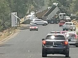 Hubo cuatro bloqueos en Mazamitla, luego de la balacera registrada ayer en ese municipio. ESPECIAL