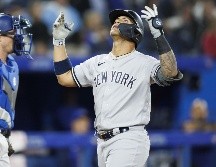 Gleyber Torres abrió el marcador con un jonrón de dos carreras con dos outs ante Ross Stripling en el cuarto acto, su tercer bambinazo de la temporada. AFP / C. Burston