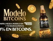 El descuento en Bitcoins se puede redimir hasta el 10% del valor por comprar Cerveza Modelo Negra. ESPECIAL