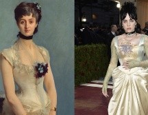 Billie Eilish asistió a la Met Gala 2022 en un vestido Gucci inspirado en el “Retrato de Madame Paul Poirson”. AP/ Evan Agostini