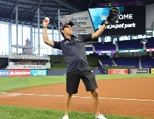 Pérez ha sido partícipe de varios eventos alrededor del GP de Miami. AFP/M. Reaves