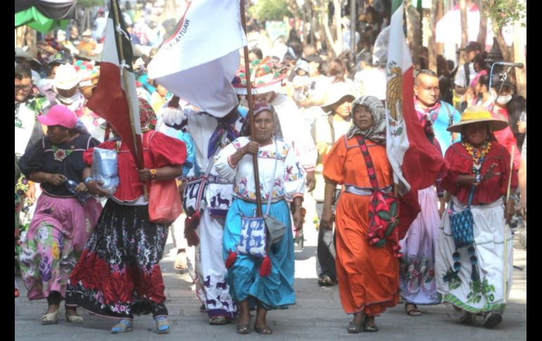 La comunidad wirraritari estima un lapso de 30 días para llegar a la Ciudad de México. EL INFORMADOR/A. Camacho
