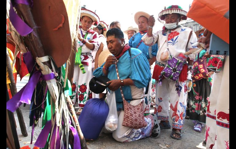 La comunidad wirraritari estima un lapso de 30 días para llegar a la Ciudad de México. EL INFORMADOR/A. Camacho