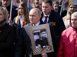 En la celebración de la victoria sobre los nazis, Putin instó a sus soldados a seguir defendiendo a Rusia con honor y fortaleza. AP/A. Zemlianichenko