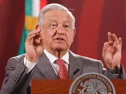 El Presidente Andrés Manuel López Obrador habla durante su conferencia de prensa matutina de este miércoles. EFE/I. Esquivel