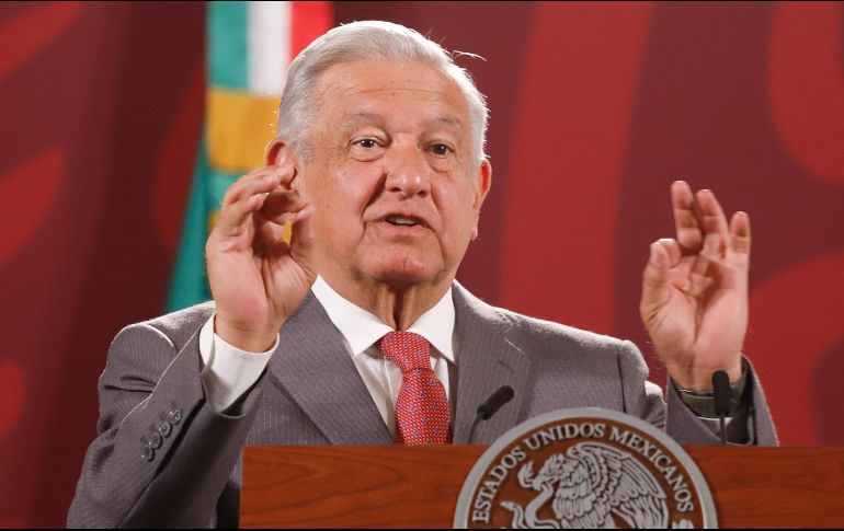El Presidente Andrés Manuel López Obrador habla durante su conferencia de prensa matutina de este miércoles. EFE/I. Esquivel