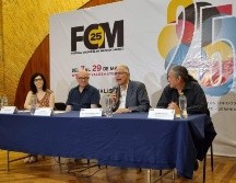 Durante la rueda de prensa estuvieron Daniela D´Ingiullo, soprano; Juan Trigos, compositor y director de The Last Hundred Ensamble; Sergio Alejandro Matos, director del Festival Cultural de Mayo, y Antonio Camacho de La Coperacha. CORTESÍA