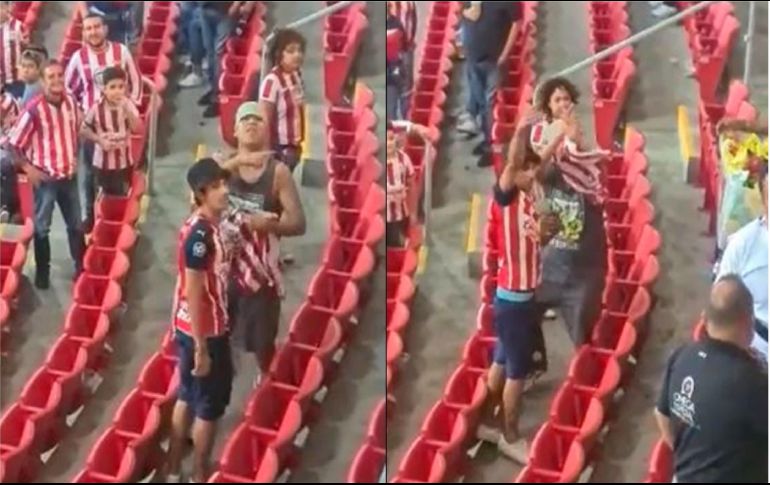 Dicho video fue compartido por un usuario de Twitter, haciendo petición a la directiva del Guadalajara prestar atención a lo que sucedió, ya que no puede pasar esto en ningún inmueble de futbol. ESPECIAL