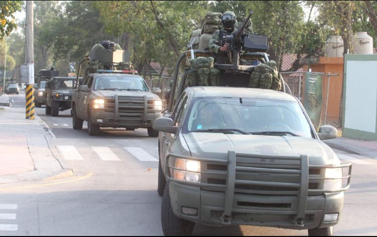 Los elementos de seguridad federales buscan garantizar la paz en Jalisco. ESPECIAL