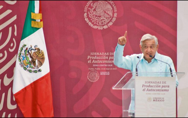 El Presidente durante las Jornadas de Producción para el Autoconsumo en Puebla. SUN/Archivo