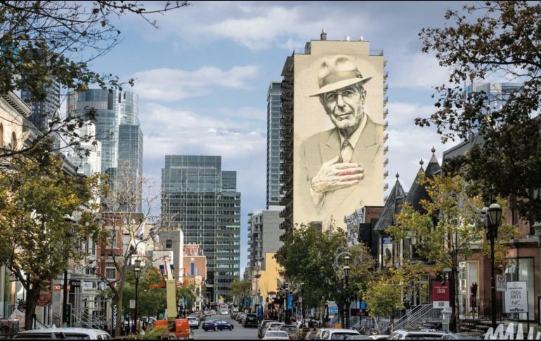 Leonard Cohen. El artista nacido en Montreal es recordado con cariño por medio del arte urbano e incluso con un día dedicado a su inmensa memoria. ESPECIAL