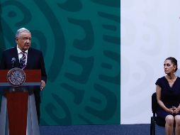 López Obrador respalda a la jefa de Gobierno de la capital, Claudia Sheinbaum, por los trabajos de rehabilitación de la Línea 12 del Metro. SUN / D. Sánchez